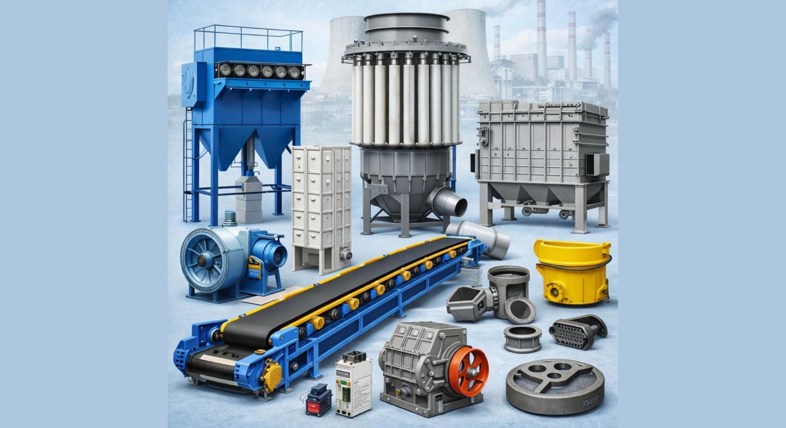 Range of bag filters, dust collection systems, conveyors and mechanical spares supplied by Westin Electro-Mechanical